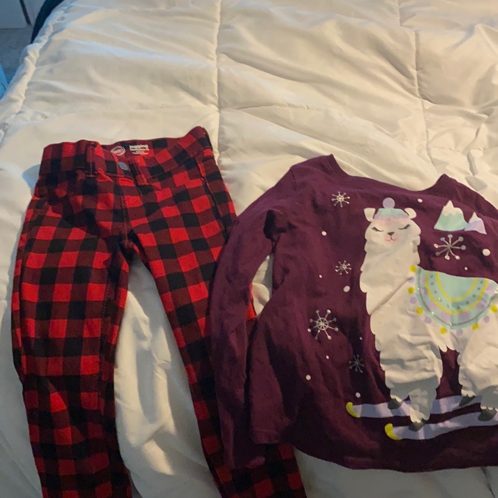 Girl shirts and pants, size 4/5, multiple pieces